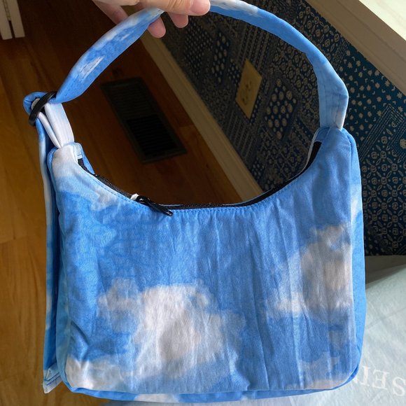 NWT BAGGU Mini Nylon Shoulder Bag - Clouds - Picture 2 of 8
